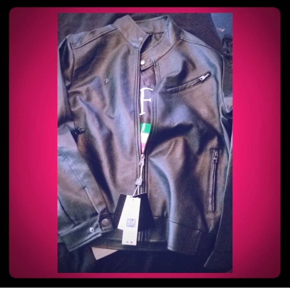 SF Superlative Fashion Italian Leather Jacket(L)